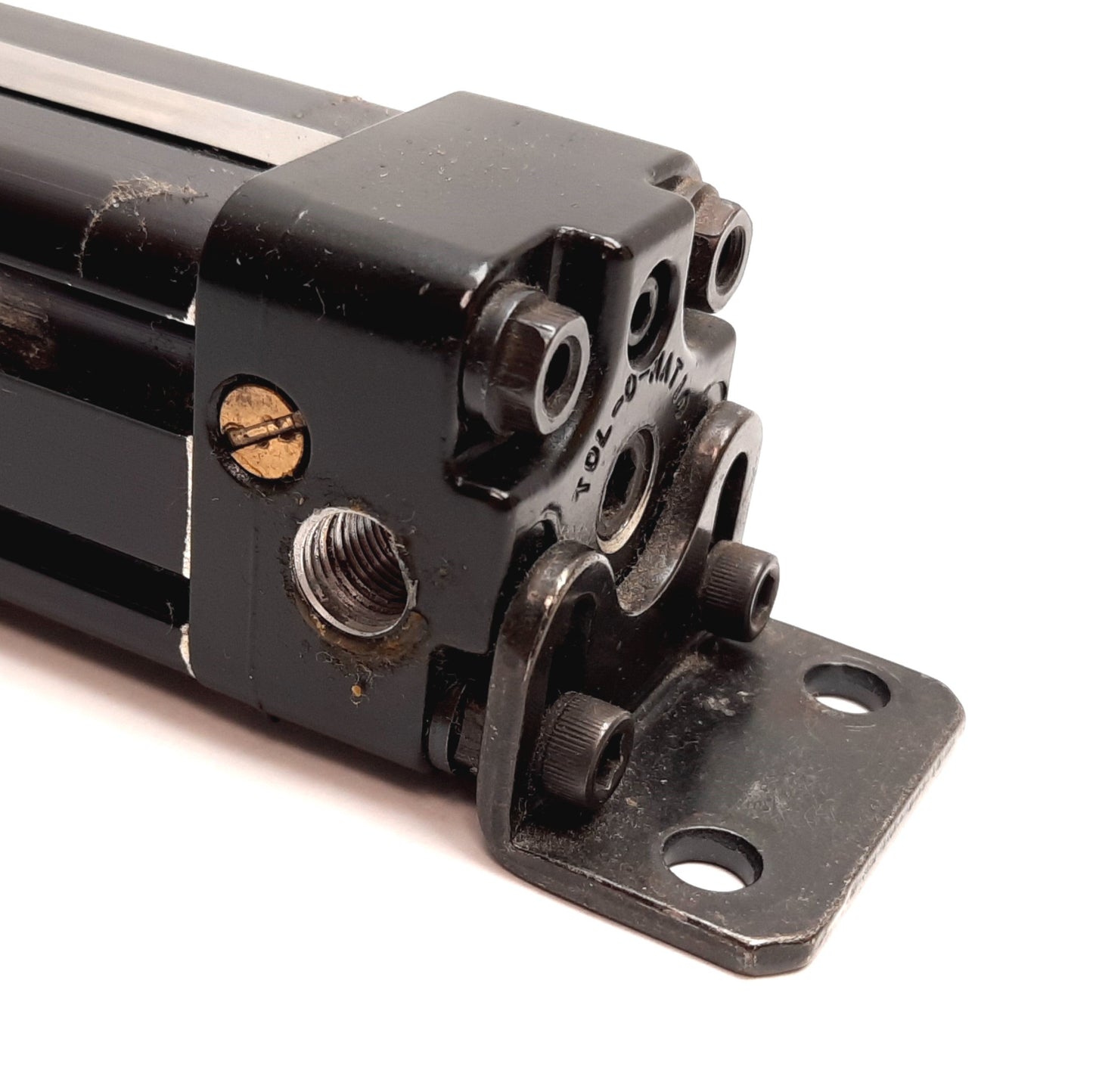 Used Tolomatic 09100006 Linear Actuator, Stroke: 3", Stage: 4.5" x 1.3", 1/8" NPT