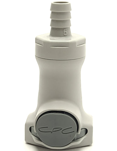 New – Open box CPC HFCD17612 3/8 Hose Barb Valved In-Line Coupling Body, Free Floating, 60psi