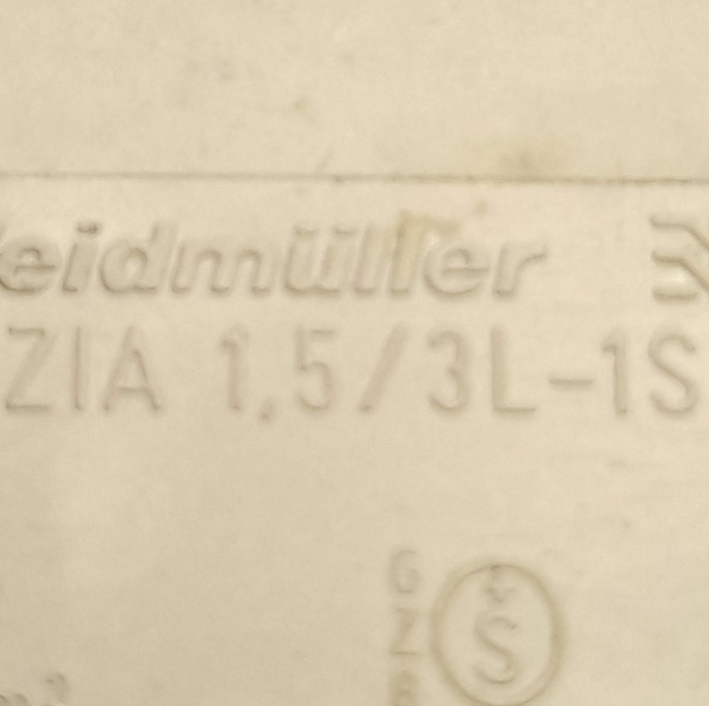Used Lot of 60 Weidmuller ZIA 1.5/3L-1S Initiator/Actuator Terminal Block, 1-Pole