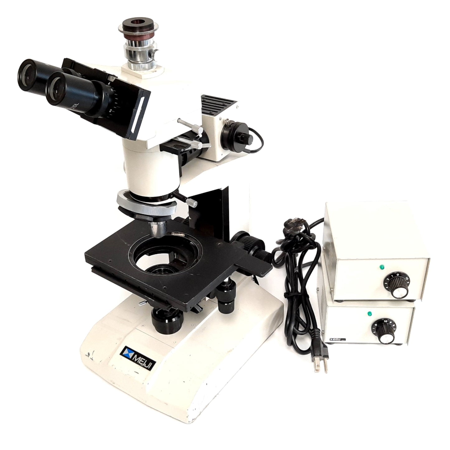 Used Meiji Techno ML8000 Metallurgical Microscope, Objective: S.Plan M20X, 120VAC