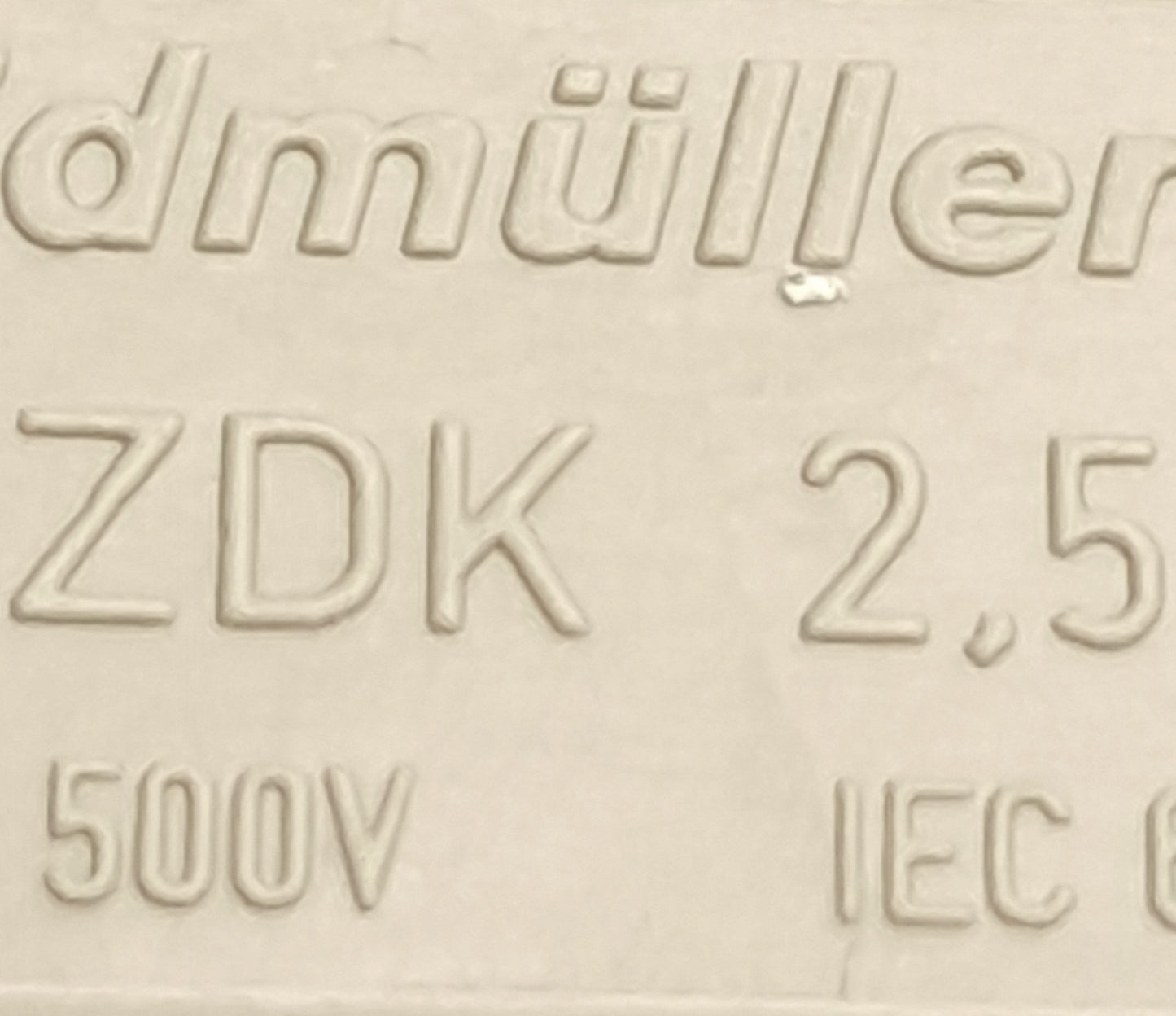 Used Lot of 55 Weidmuller ZDK 2.5 Terminal Blocks, Tan, 20A, 500V, DIN Rail