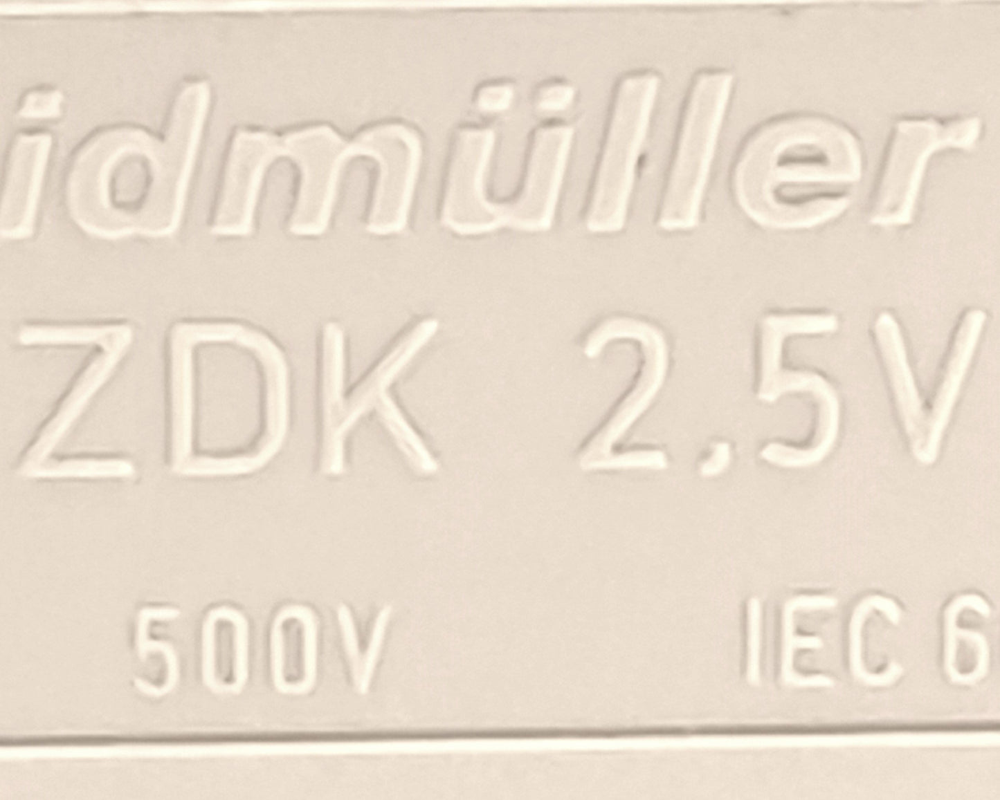 Used Lot of 37 Weidmuller ZDK 2.5V Terminal Blocks, Tan, 500V, 20A, DIN Rail