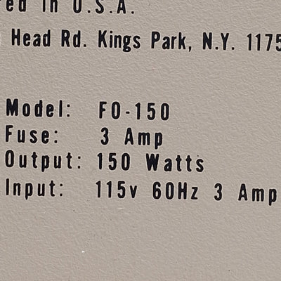 Used Chiu Technical Corporation F0-150 Lumina, Optic Light Source, 150W, 115VAC 3A