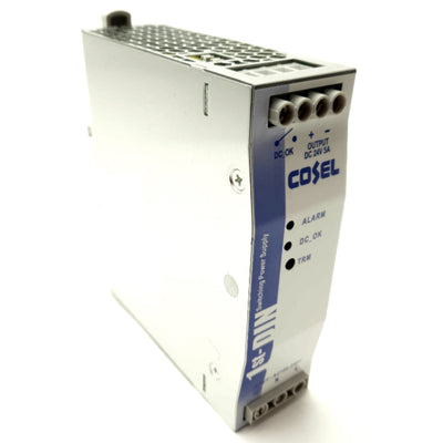 Used Cosel KHEA120F-24 DC Power Supply 24VDC 5A Output 100-240VAC 1.3A Input DIN Rail