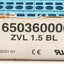 Used Lot of 100 Weidmuller ZVL 1.5 BL, 1650360000 Terminal Block Distribution Plugs