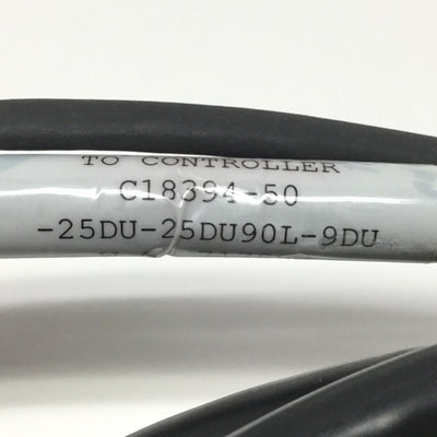 Used Aerotech C18394-50 Rev B Configured Brushless Motor Feedback Cable 25-pin, 5m