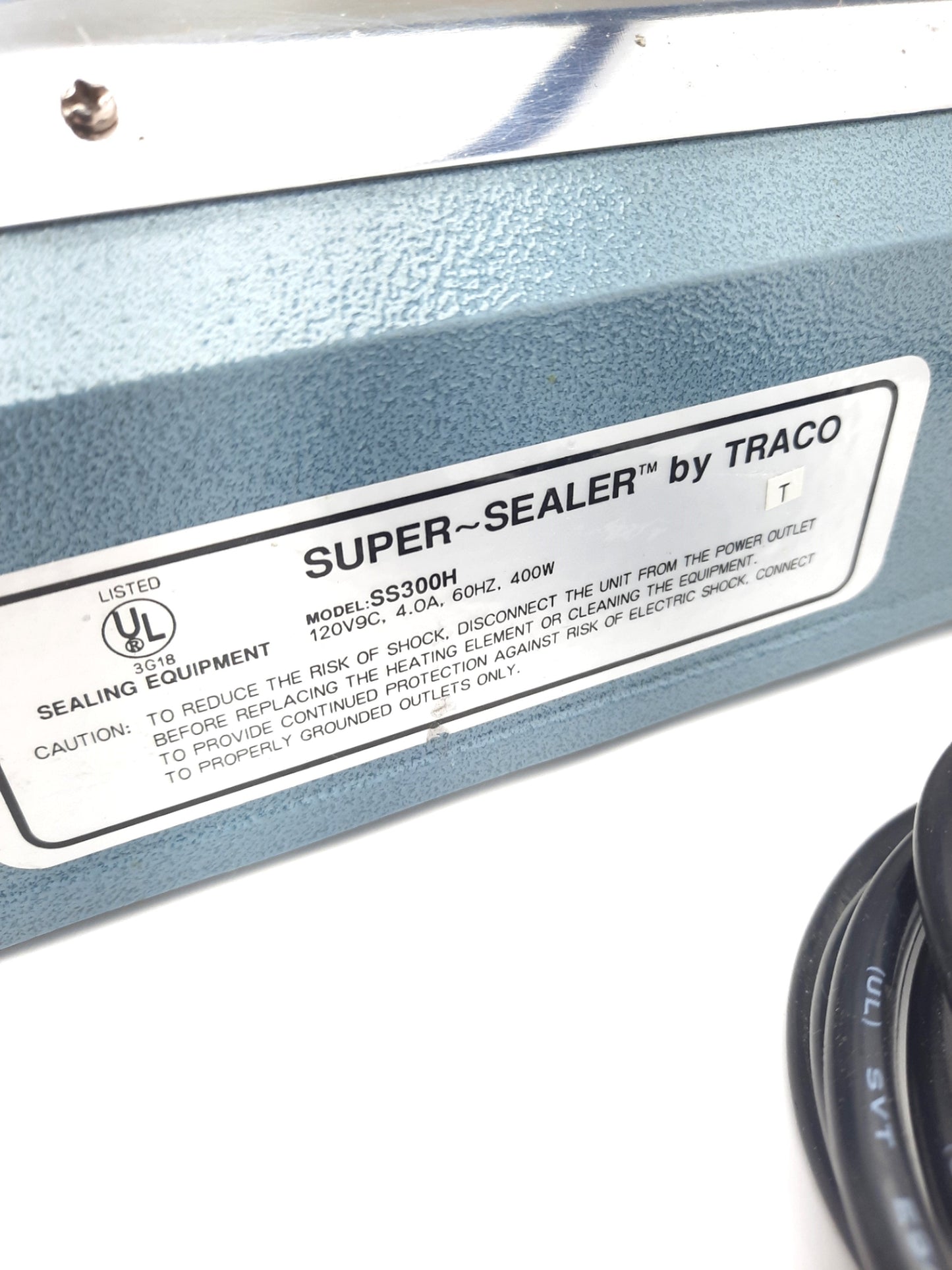 Used Traco SS300H Super Sealer Impulse Bag Sealer 120VAC 4.0A 12" Seal