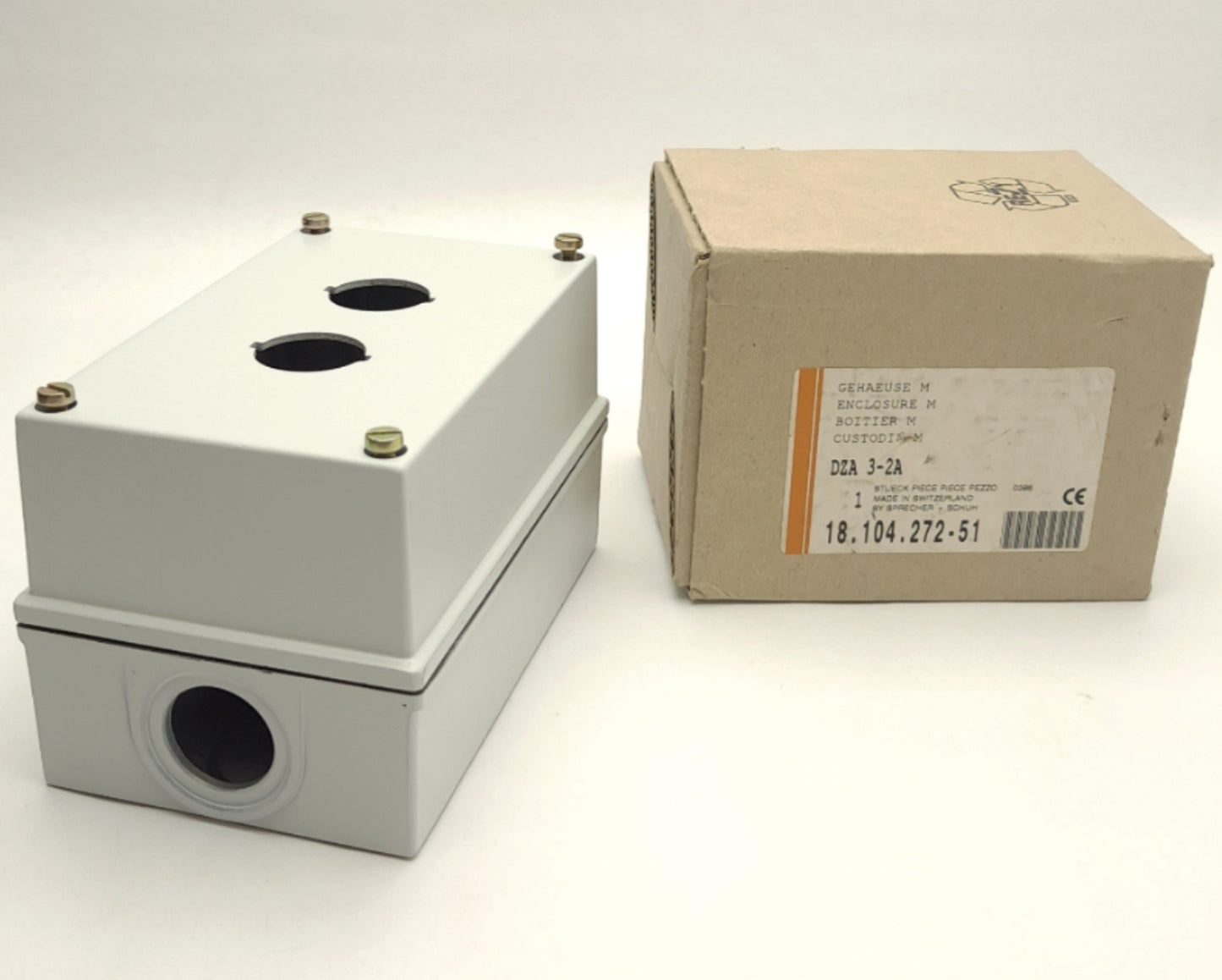 New Sprecher + Schuh DZA 3-2A Push Button Enclosure, 2-Hole, Material: Aluminum