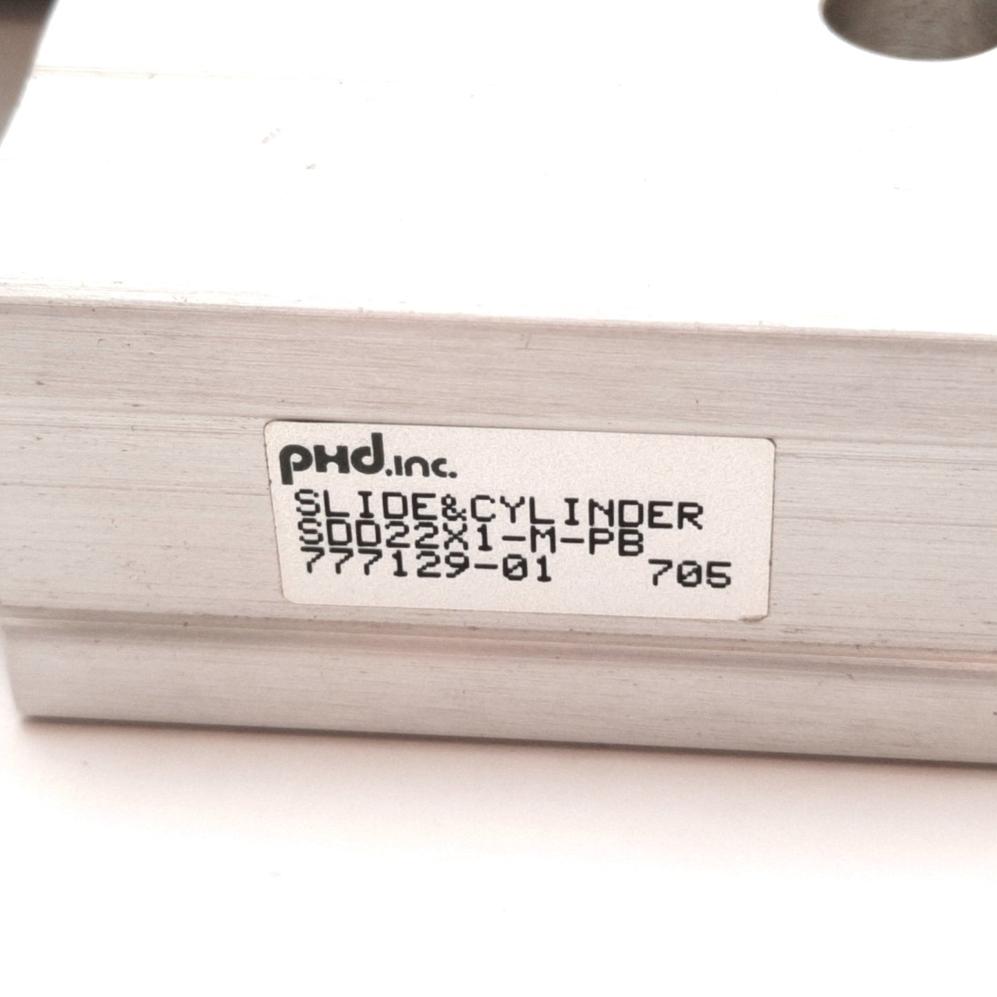 Used Phd SDD22X1-M-PB Pneumatic Slide Cylinder, Bore: 3/4", Stroke: 1", Ports: 10-32