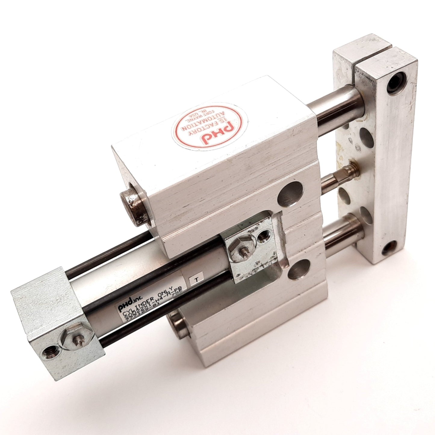 Used Phd SDD22X1-M-PB Pneumatic Slide Cylinder, Bore: 3/4", Stroke: 1", Ports: 10-32