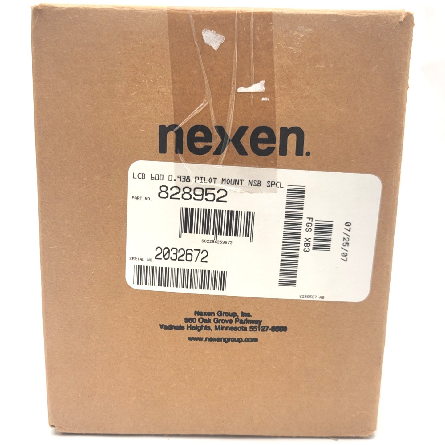 New Nexen 828952 LCB-600*0.938 Pneumatic Clutch Brake, 450in-lb, 2000RPM, 80psi Max