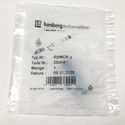 New Lumberg RSMCK-3 28044 Field Attachable Sensor Cable Plug Connector Pico M8 3-Pin
