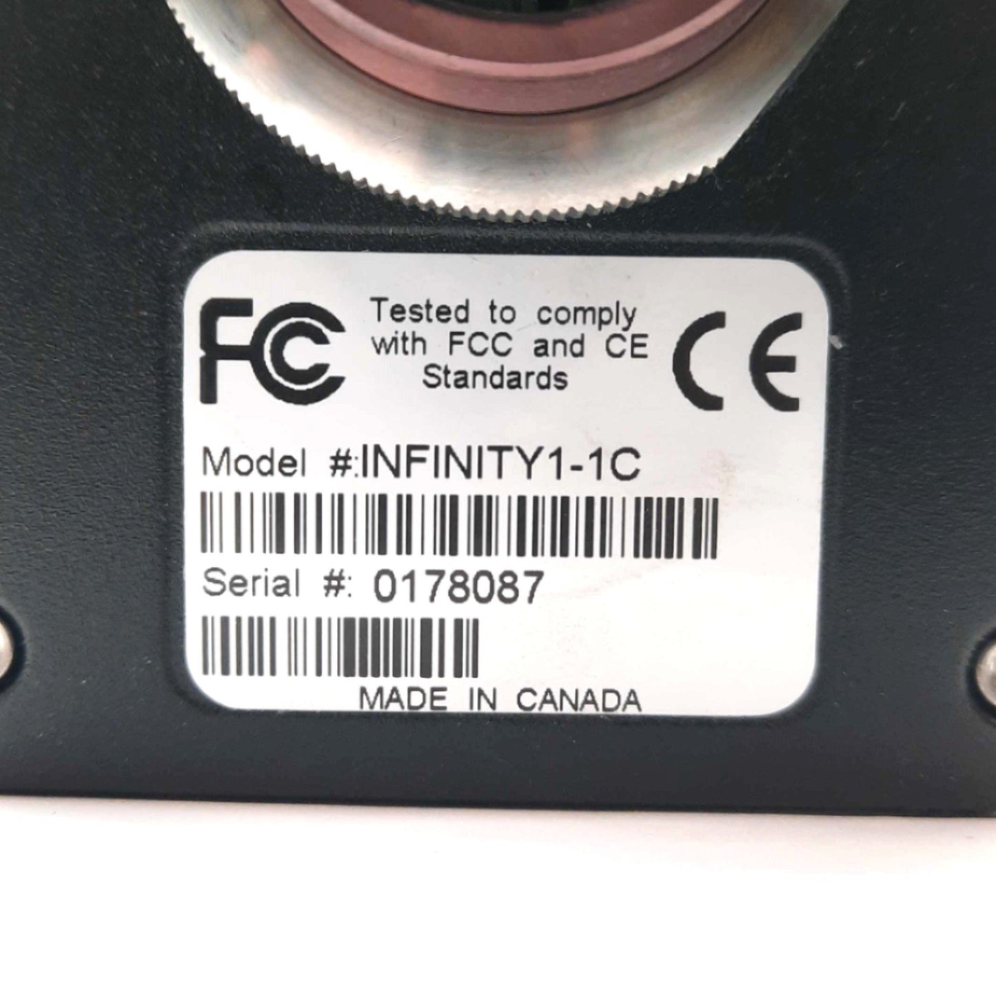 Used Lumenera INFINITY1-1C Color Microscopy Camera 1/2" CMOS 1280x1024 USB C-Mount