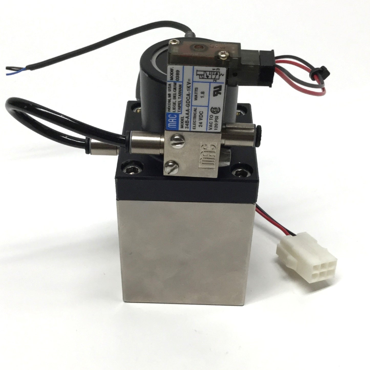 Used Nor-Cal GNV-102-P2-A21 Genesis Modular Vacuum Valve 60-80psi 24VDC, NW-25 Flange