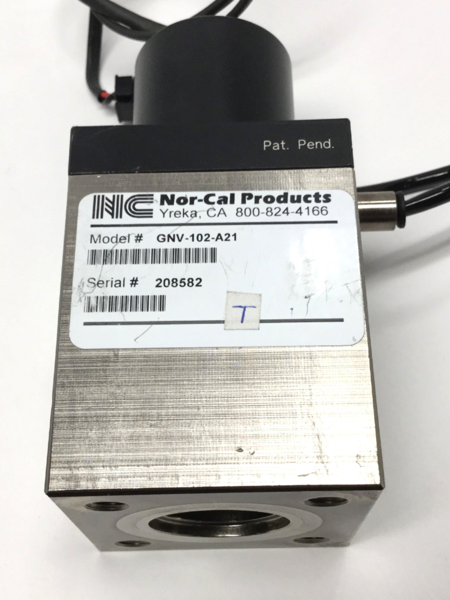 Used Nor-Cal GNV-102-A21 Genesis Modular Vacuum Valve 60-80psi 24VDC, NW-25 Flange
