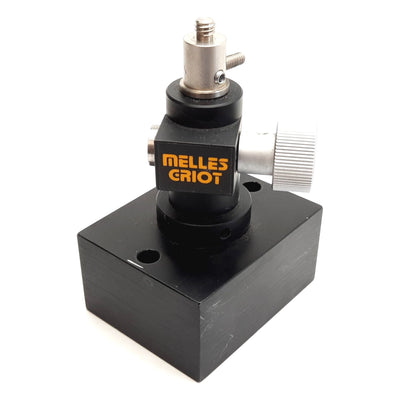 Used Melles Griot Z-Axis Position Actuator, Stroke: 1", Base Block: 2.5" x 2" x 1.25"