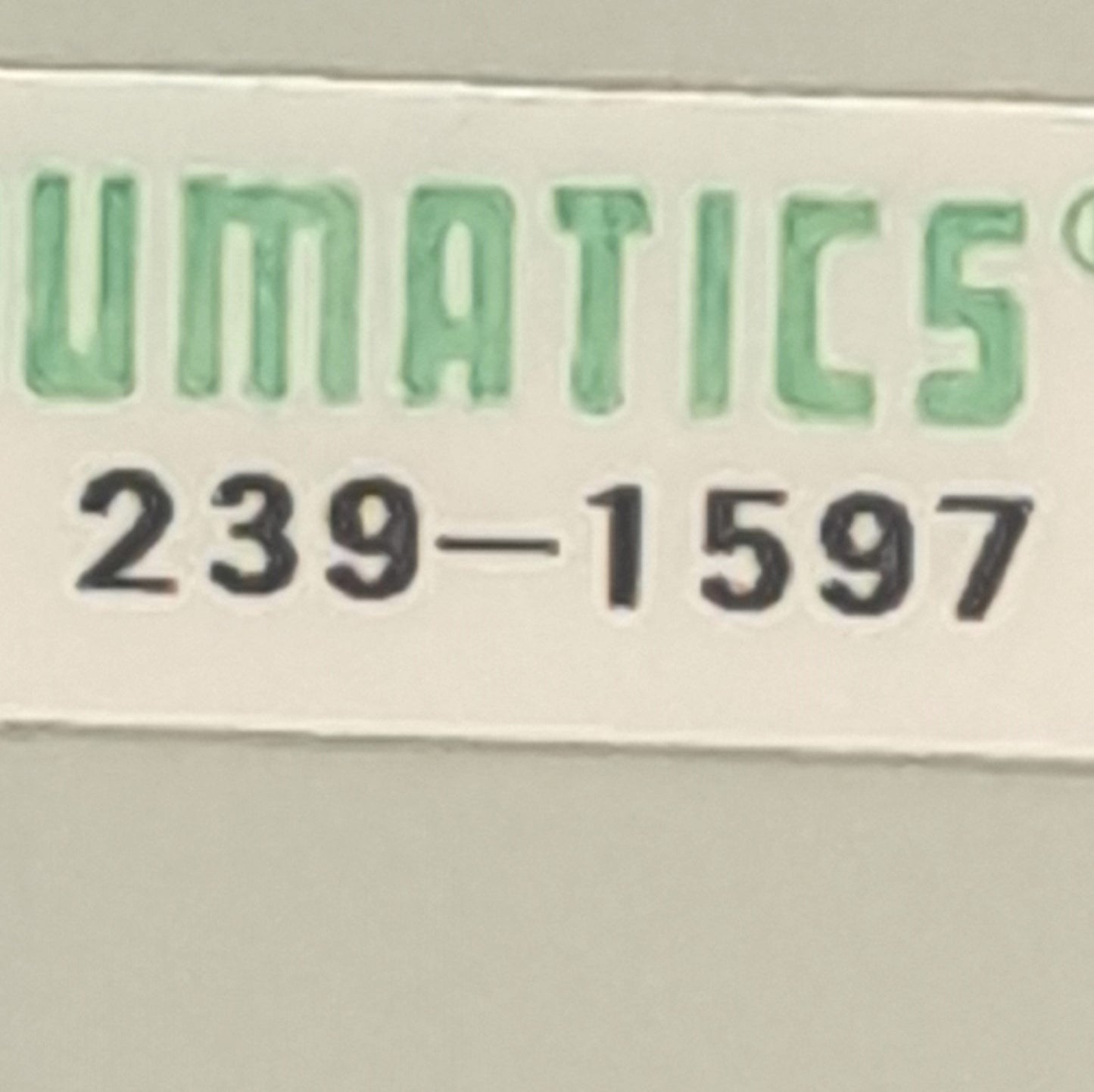 Used Numatics 239-1597, 256-151 Speed Control and Pressure Regulator on Manifold Base