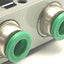 Used Numatics 239-1597, 256-151 Speed Control and Pressure Regulator on Manifold Base
