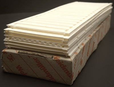New Lot of 8 Weidmuller 1609900000 Sheet of 200 Terminal Block Markers, 6 x 5mm
