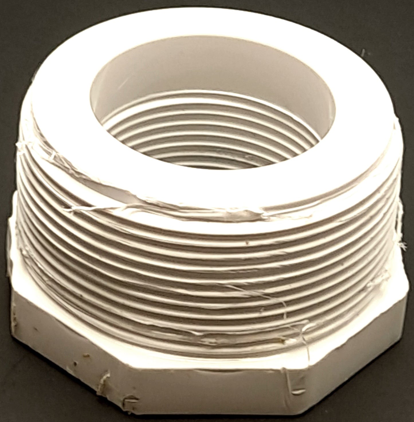 Used Lot of 25 LASCO 439-250 Reducer Bushing, 2" FPT to 1-1/4" MPT, D2466 PVC, SCH 40