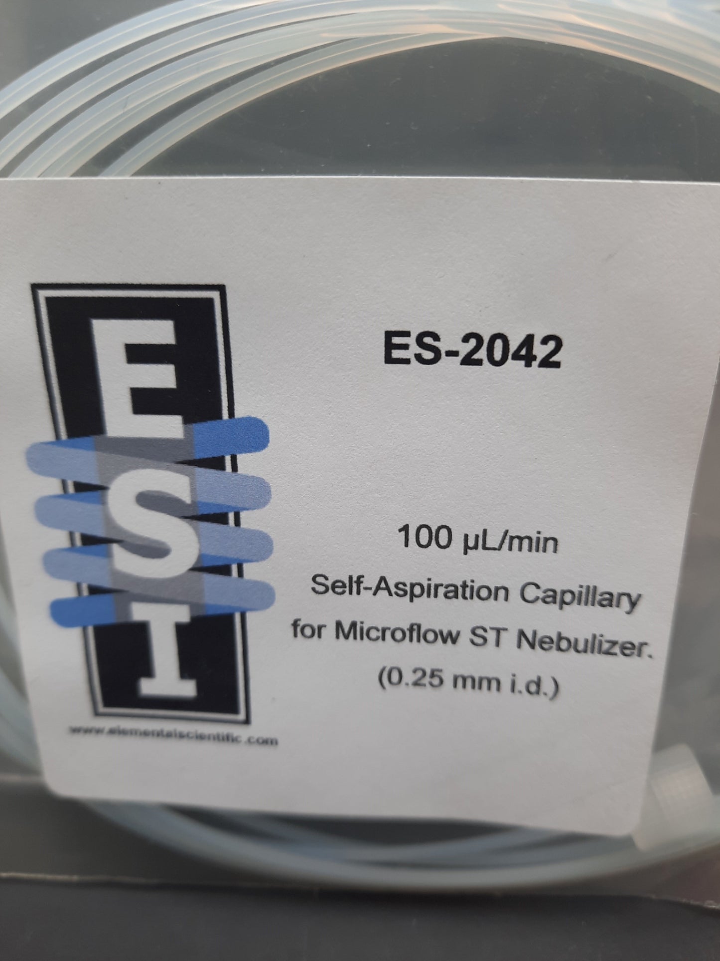 New ESI ES-2042 Self Aspiration Capillary For Microw ST Neb 100ul/Min Green