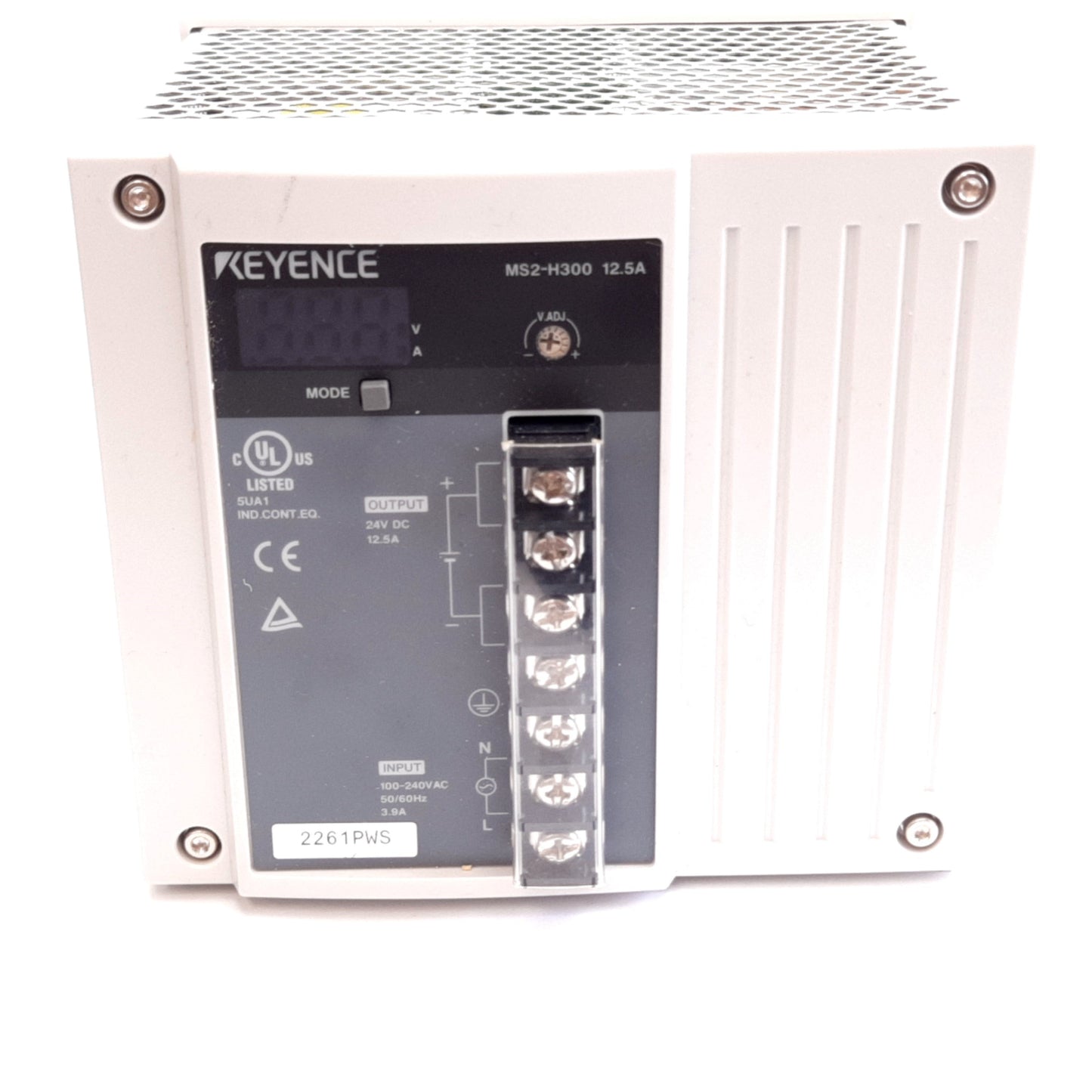Used Keyence MS2-H300 Power Supply, Input: 100-240VAC 3.9A, Output: 24VDC 12.5A