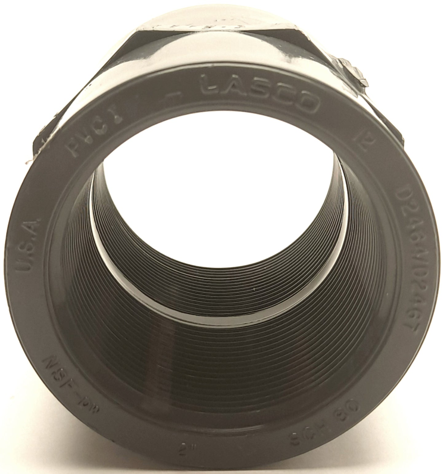 Used LASCO 9830-020SR Reinforced CPVC Schedule 80 Coupling, 2" FPT Thread
