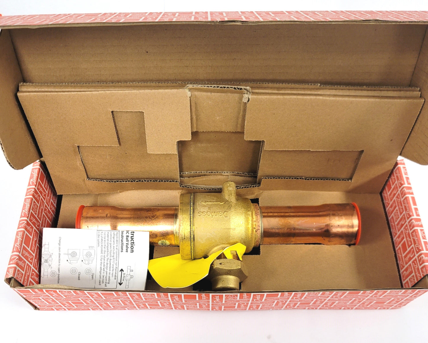 New Danfoss 009G7028 Refrigerant Shut-Off Ball Valve 1-5/8" ODF Solder 650psig/45bar