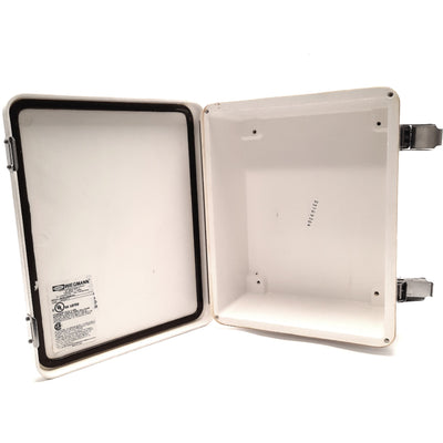 Used Wiegmann HW-WHJ100804CHQR Type 4X Fiberglass Enclosure, 10" x 8" x 4"