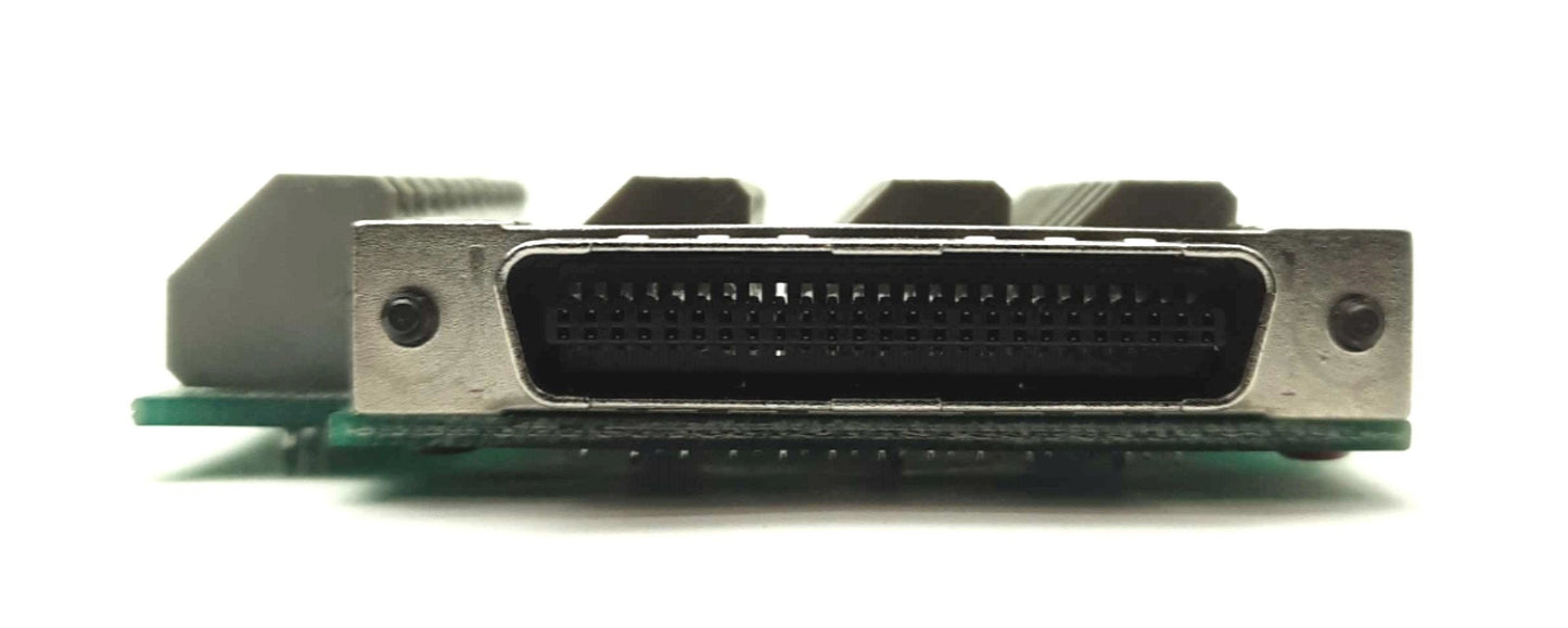 Used Amphenol MDR 50-Pin Male Breakout Board, 50x Screw Terminals, 72 x 62 x 12mm