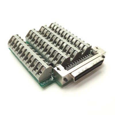 Used Amphenol MDR 50-Pin Male Breakout Board, 50x Screw Terminals, 72 x 62 x 12mm