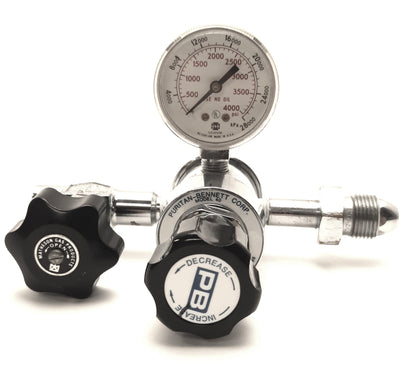 Used Puritan-Bennett Corp 0-294001-XX Model 40 Regulator CGA500 To 1/8" NPT, w/ Valve