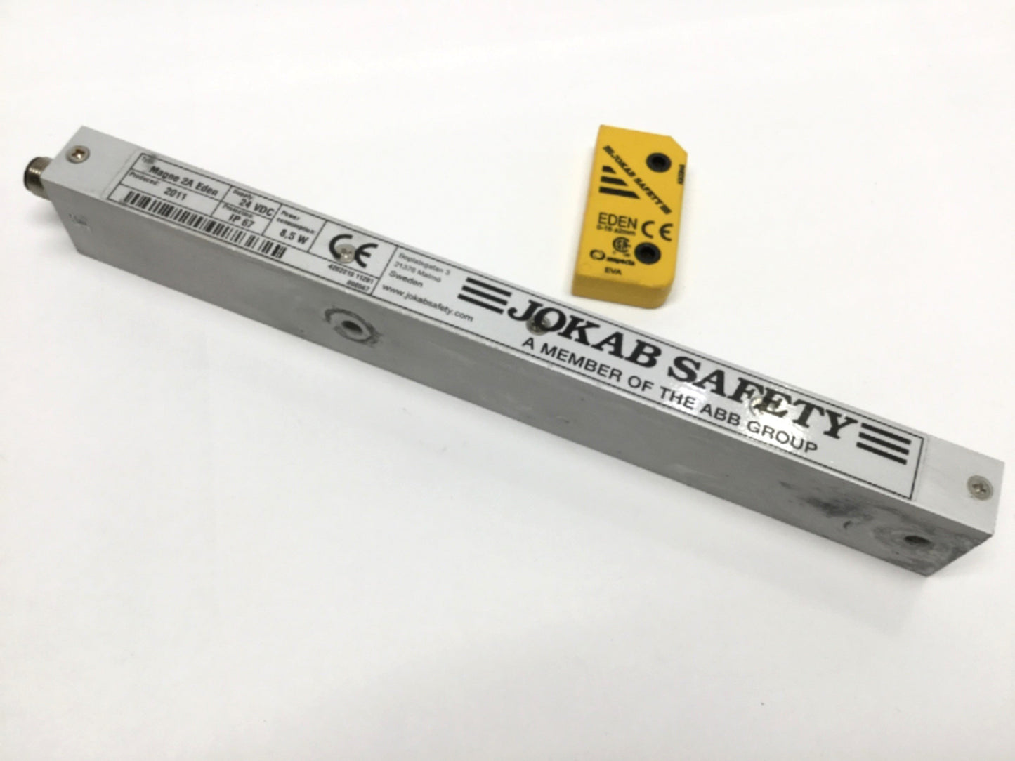 Used ABB Jokab Magne 2A Eden Electro-Magnetic Safety Interlock 24VDC, 1500N, 8-pin