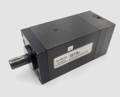 Used Zaytran RAM-10-180 Rotary Actuator, 180ø Rotation, 10-32 Ports, 0.375" Shaft