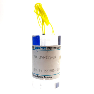 Used ChemTec LPH-125-2A Flow Monitor 1/8" NPT, 560 SCC/M Air, 100 Psi, N.O. SPST