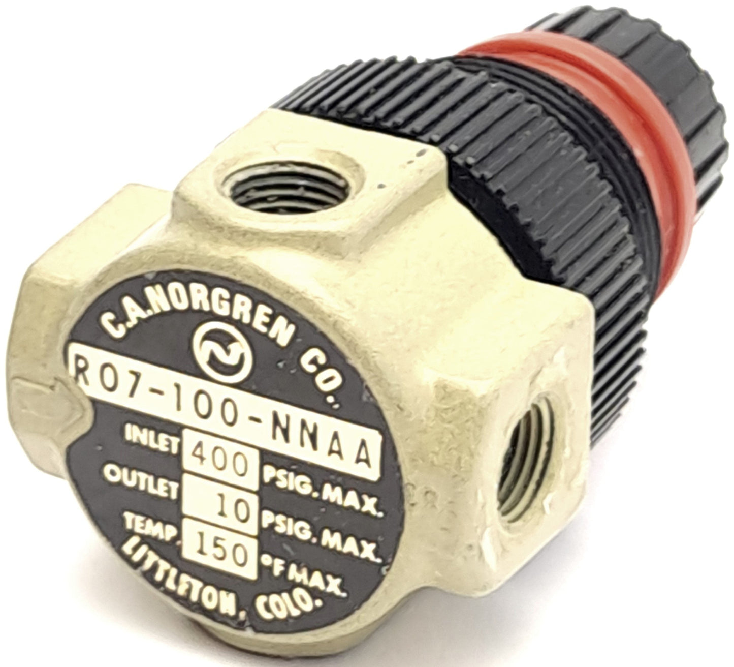 Used Lot of 2 Norgren R07-100-NNAA Mini Regulator, 1/8" PFT Ports, 1-10psi Outlet