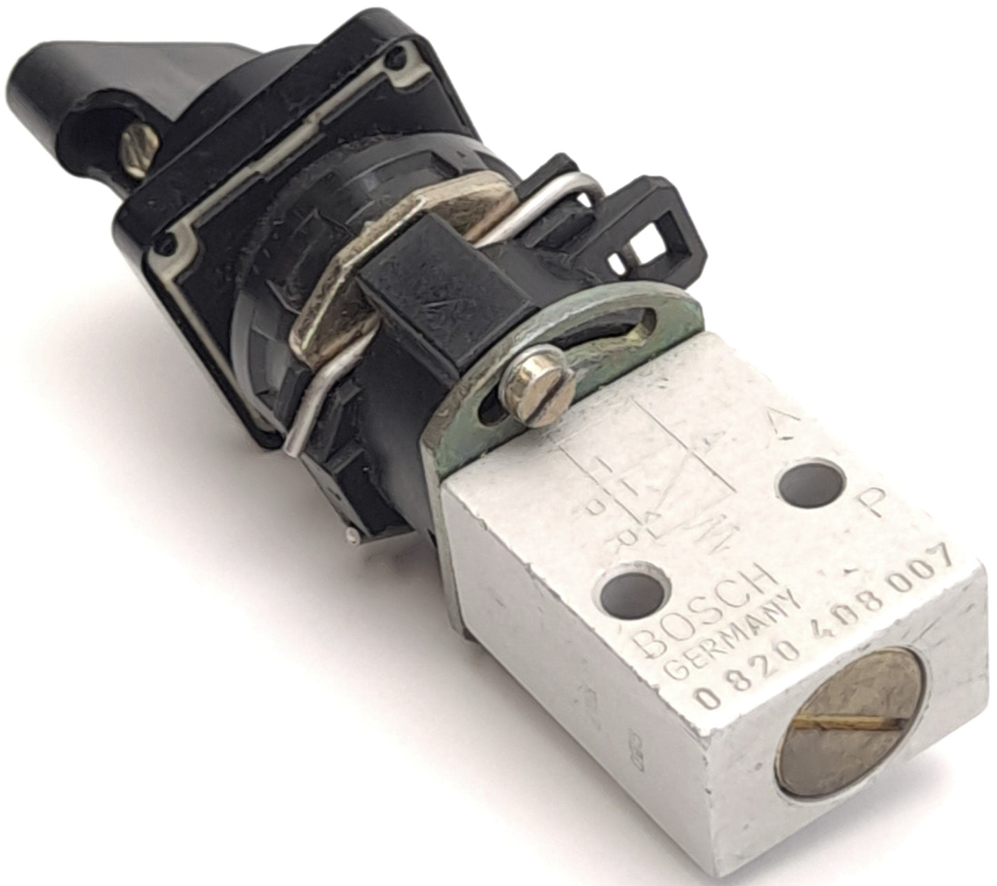 Used Bosch 0-820-408-007-001 Pneumatic Directional Valve With I/O Switch, M5 Thread