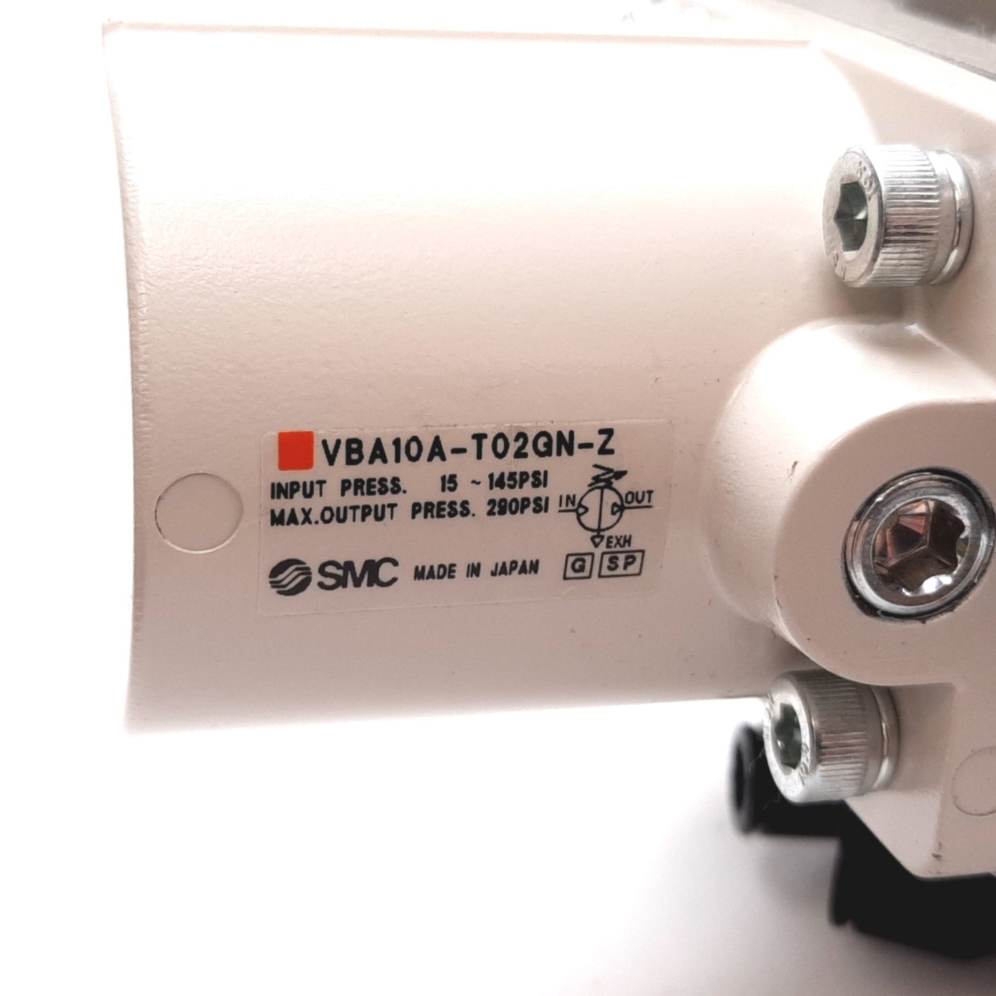Used SMC VBA10A-T02GN-Z Booster Regulator, Input: 15-145psi, 2x Boost