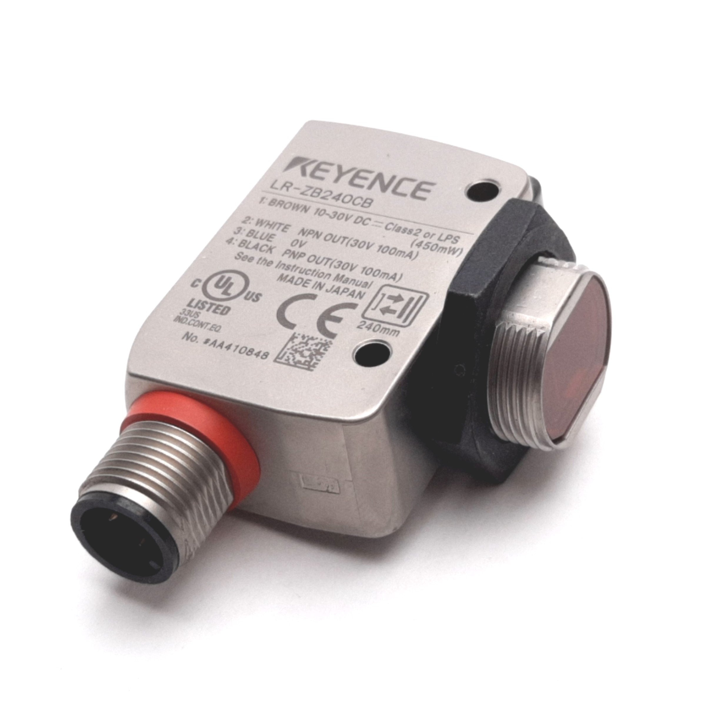Sensor Keyence Lr Keyence LR-ZB240CB Self-Contained CMOS Laser Sensor, 25-240mm, NPN+PNP ...