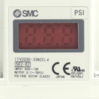 New SMC ITV2030-33N2CL4 Electro-Pneumatic Regulator, 0.5MPa, 24VDC, PNP, 1/4"NPT