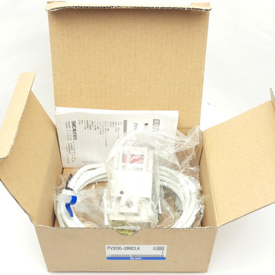 New SMC ITV2030-33N2CL4 Electro-Pneumatic Regulator, 0.5MPa, 24VDC, PNP, 1/4"NPT
