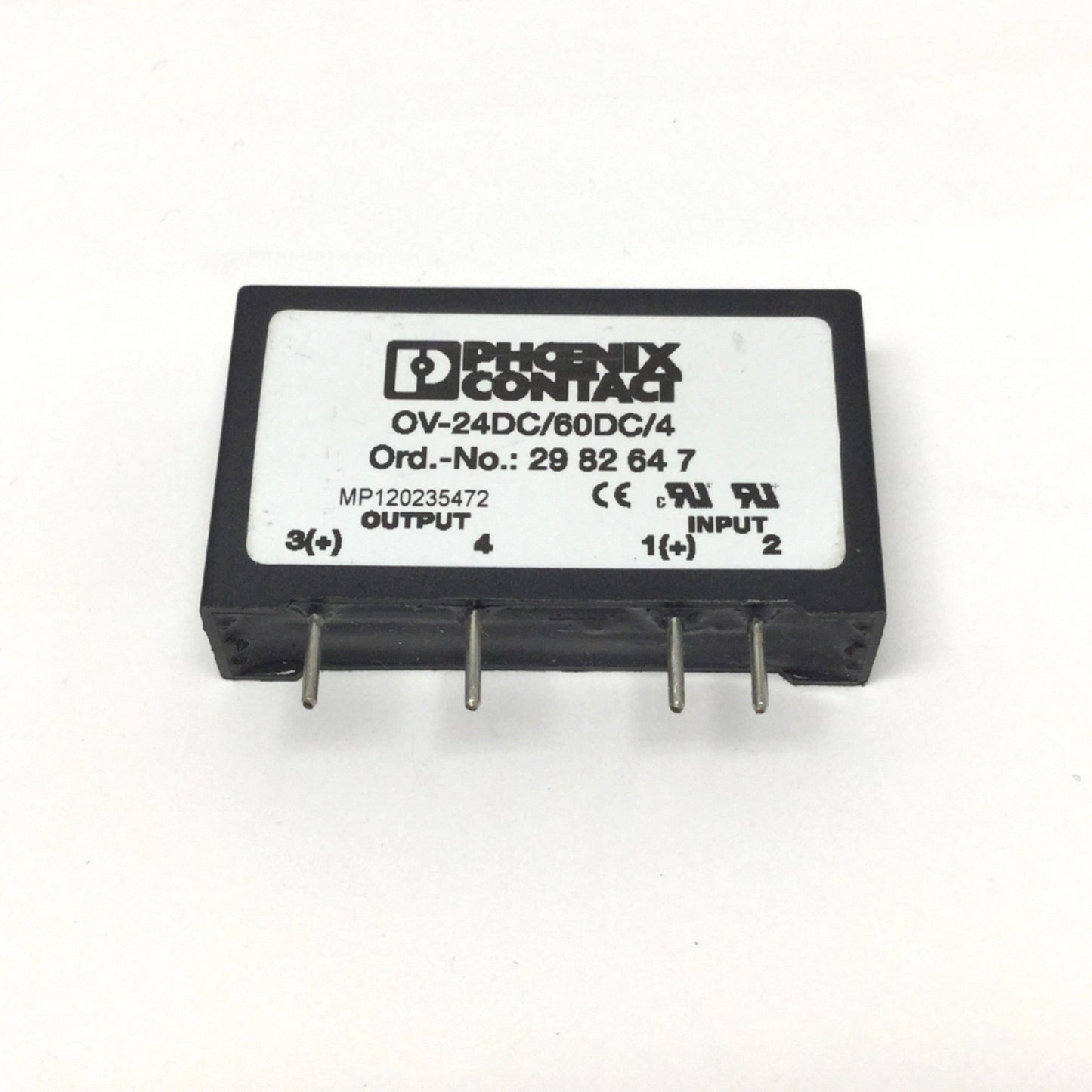 New – Open box Phoenix OV-24DC/60DC/4 SSR Solid State Relay Module 24VDC In, 1-60VDC Out, 4A