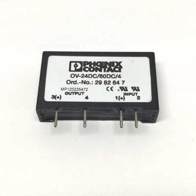 New – Open box Phoenix OV-24DC/60DC/4 SSR Solid State Relay Module 24VDC In, 1-60VDC Out, 4A