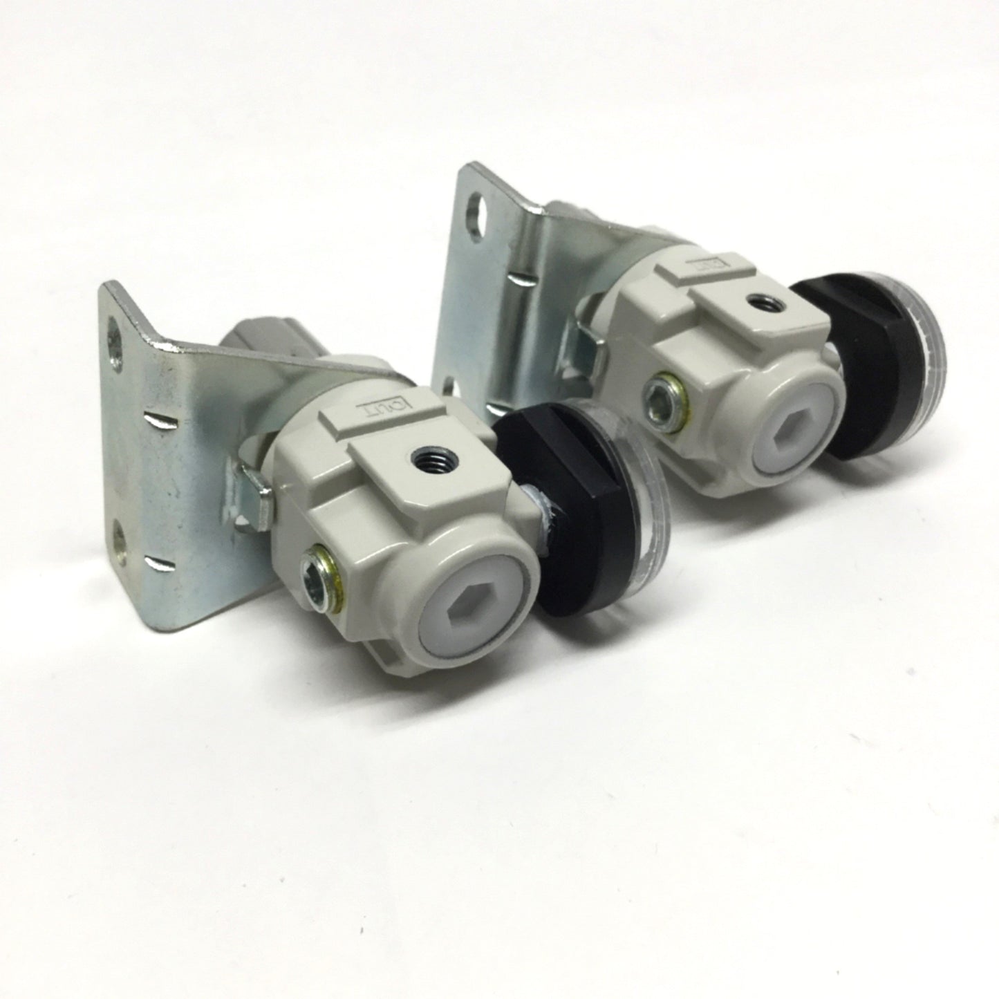 Used Lot of 2 SMC AR10-M5-1Z-A Mini Pneumatic Regulators, 3 to 30psi, M5 Ports
