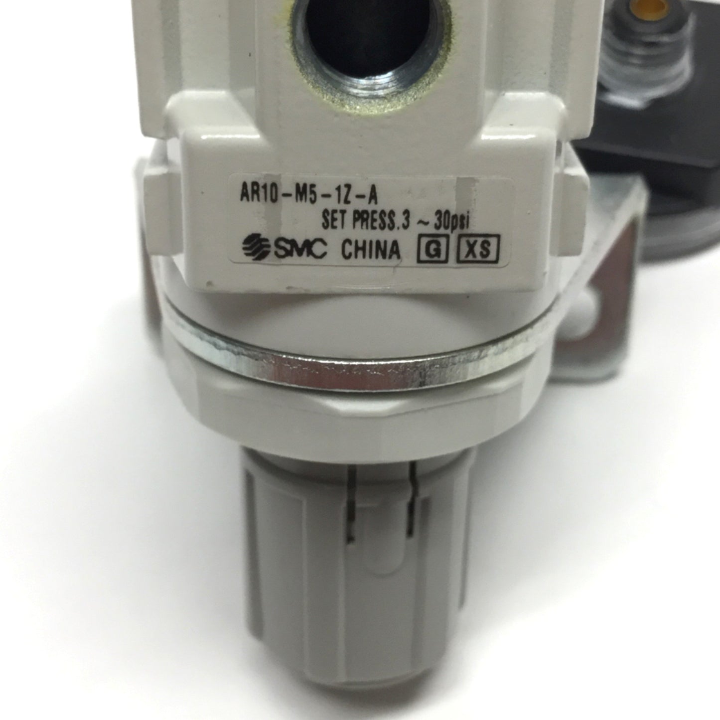 Used Lot of 2 SMC AR10-M5-1Z-A Mini Pneumatic Regulators, 3 to 30psi, M5 Ports