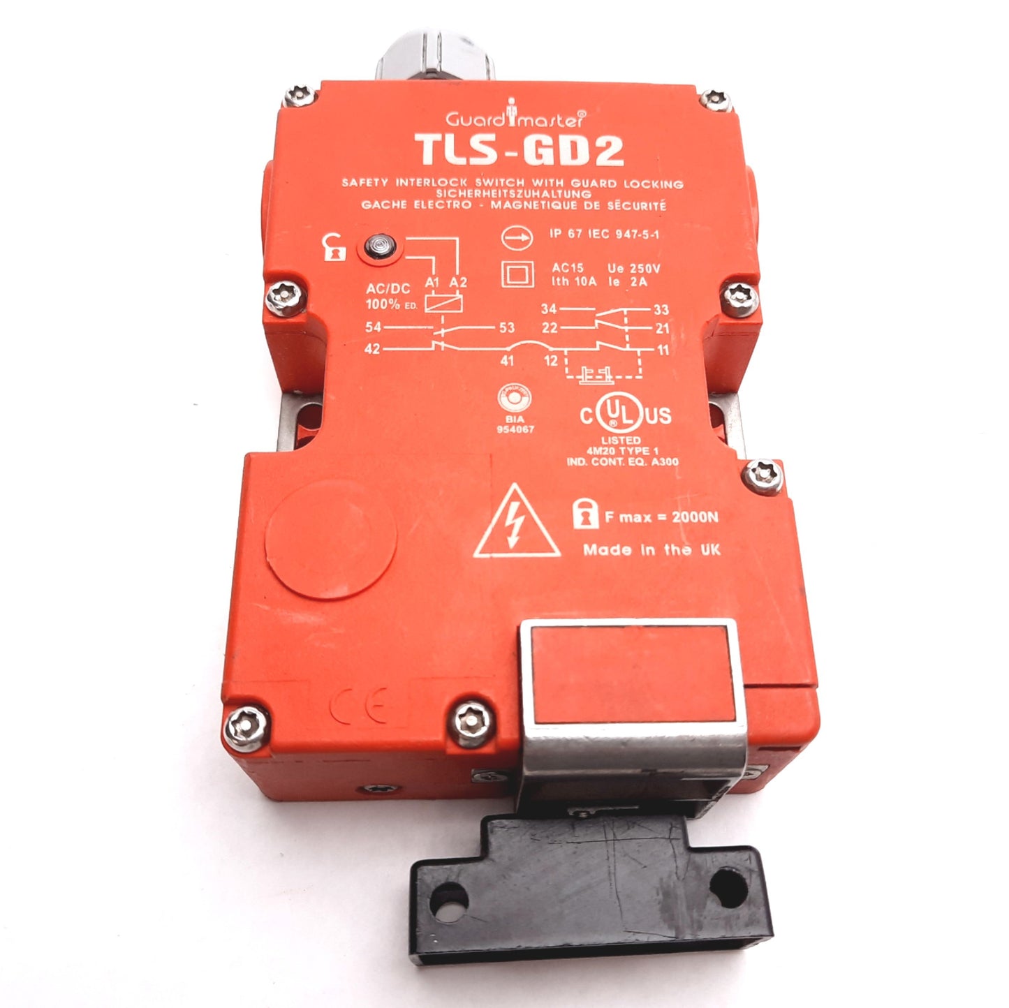 Used Allen Bradley 440G-T27121 TLS-GD2 Guardmaster Safety Interlock Switch, 24VAC/DC