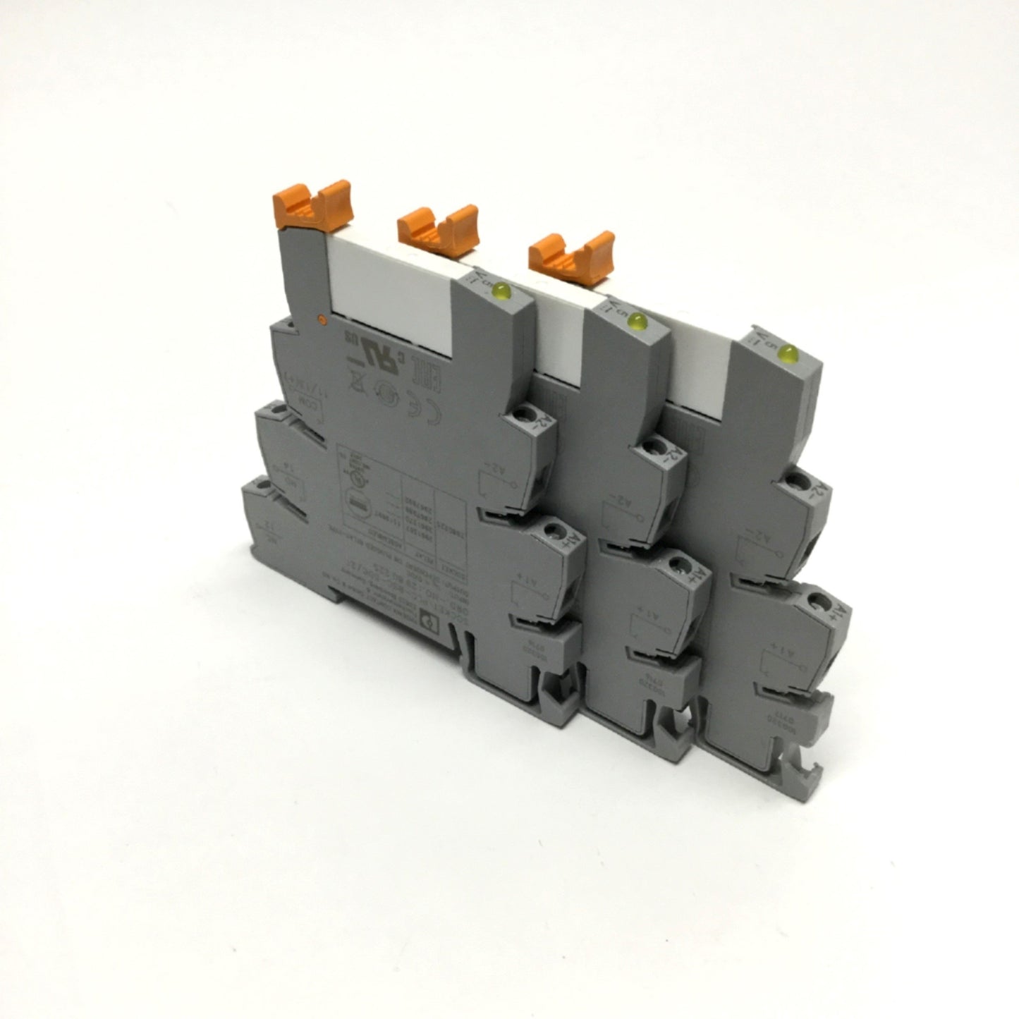 Used Lot of 3 Phoenix PLC-BSC-5DC/21 Terminal Block Base w/ 2961367 Relay 6A 250V