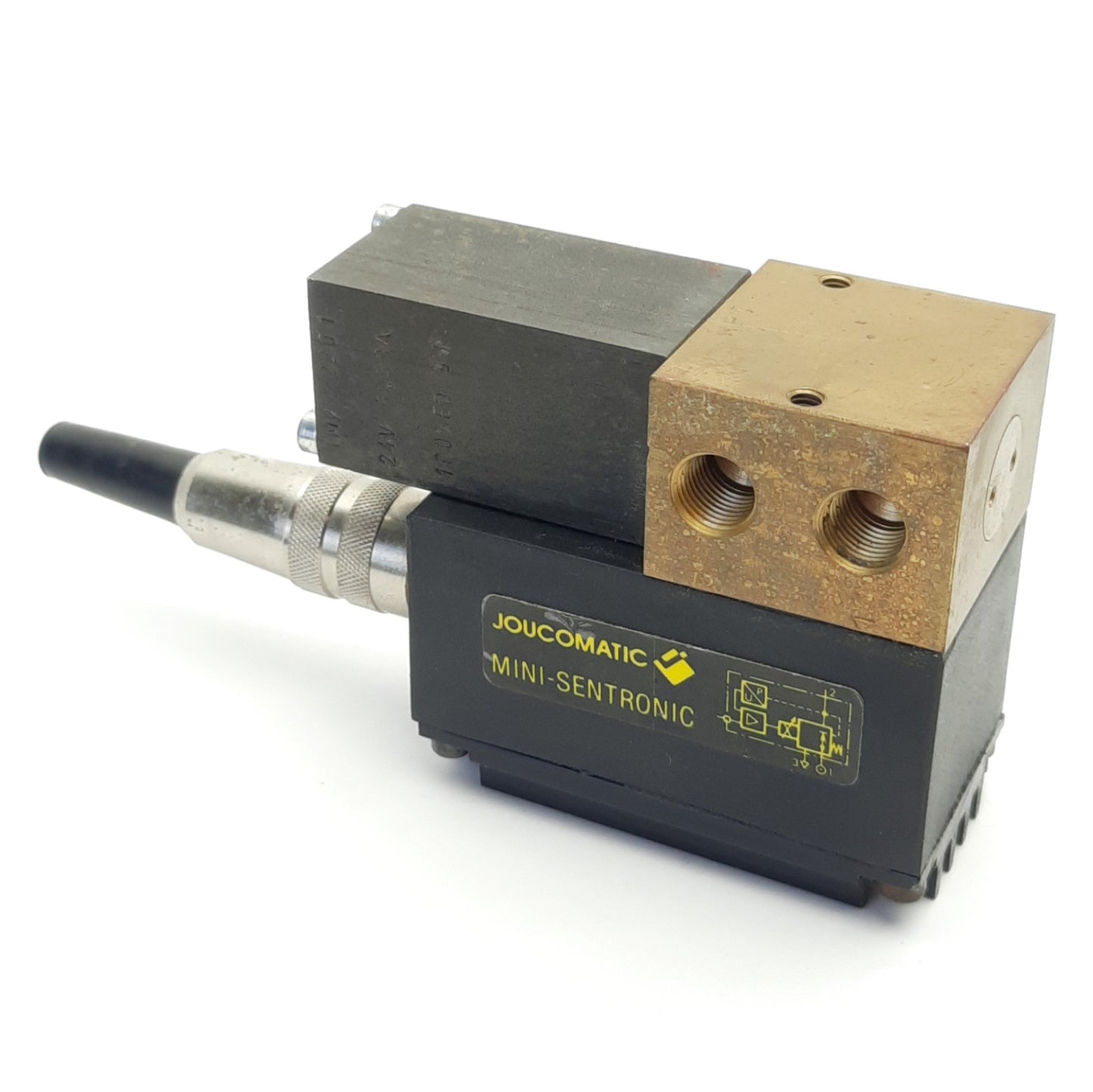 Used Joucomatic 60100164 Proportional Solenoid Valve 1/8" NPT, 0-6 Bar, 24VDC Coil