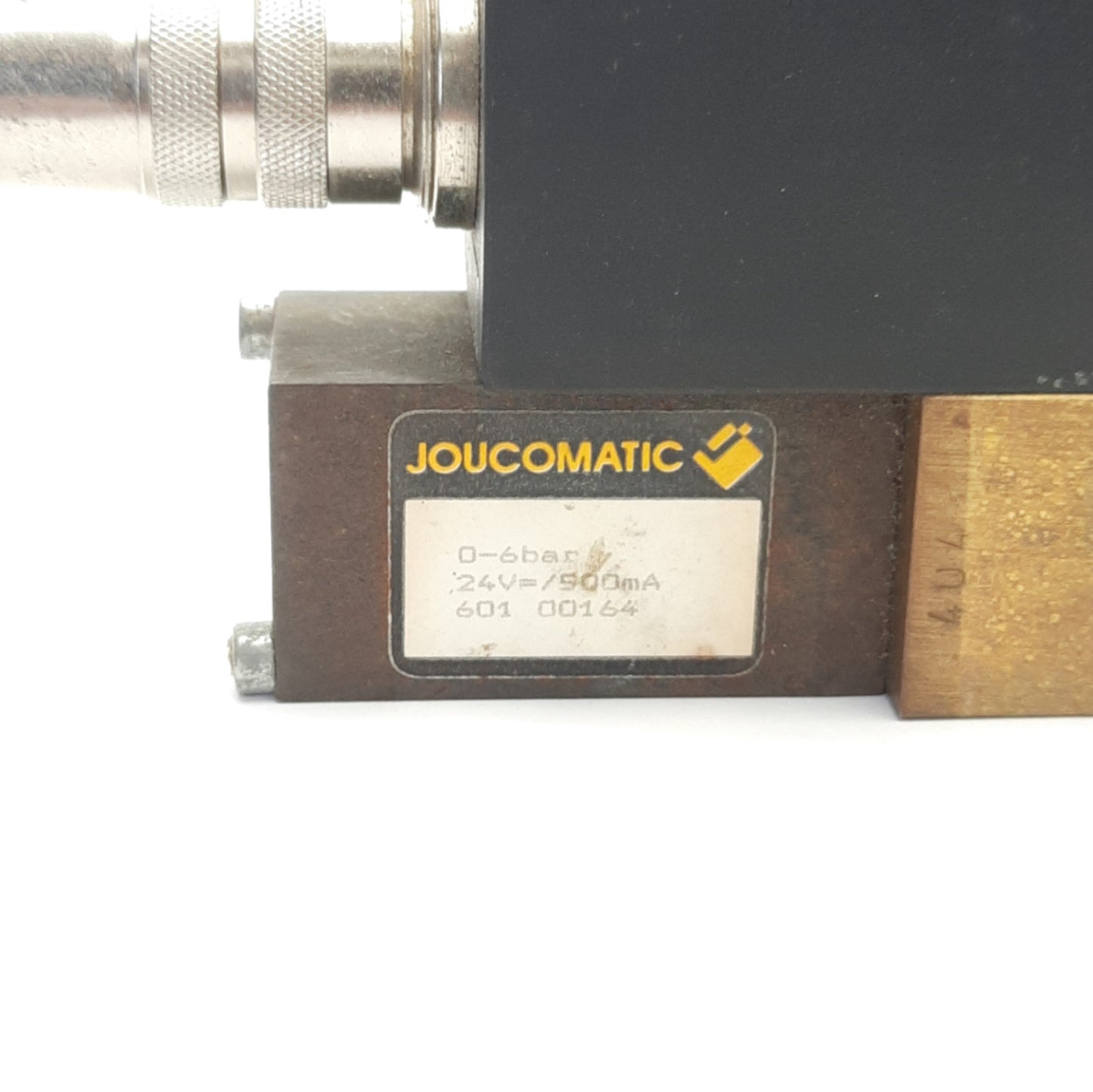 Used Joucomatic 60100164 Proportional Solenoid Valve 1/8" NPT, 0-6 Bar, 24VDC Coil