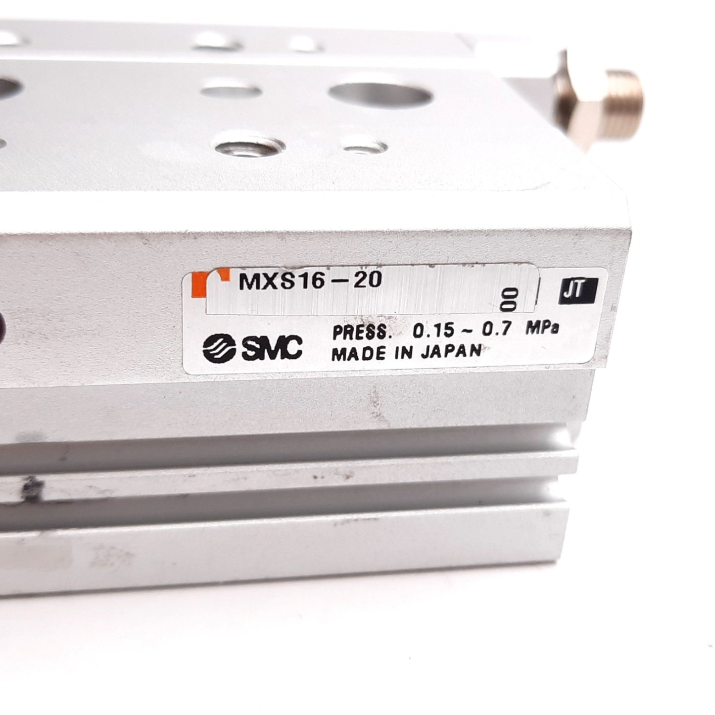 Used SMC MXS16-20 Pneumatic Slide Table, Bore: 16mm, Stroke: 20mm, 0.15-0.7MPa